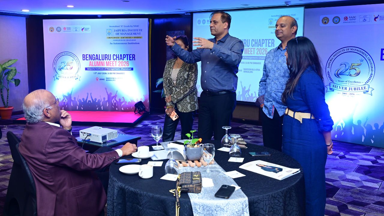 Speakers addressing the gathering at the Bengaluru Chapter Alumni Meet 2026