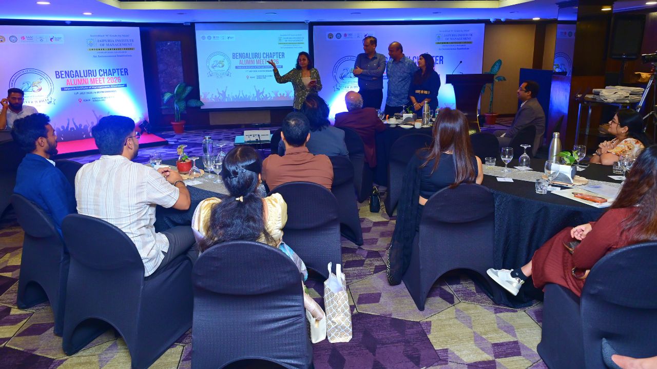 Silver Jubilee overview presented on stage at the Bengaluru Chapter meet