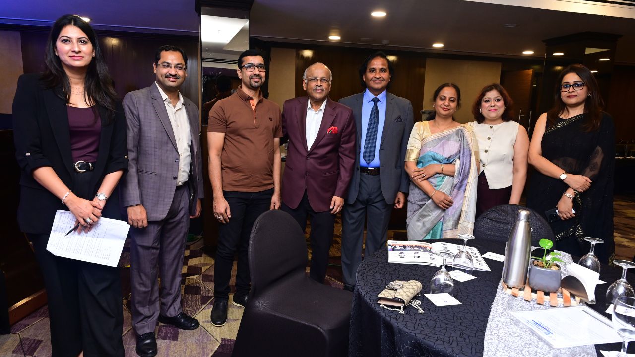 Alumni gathered for a group photograph at the Radisson Blu Atria, Bengaluru